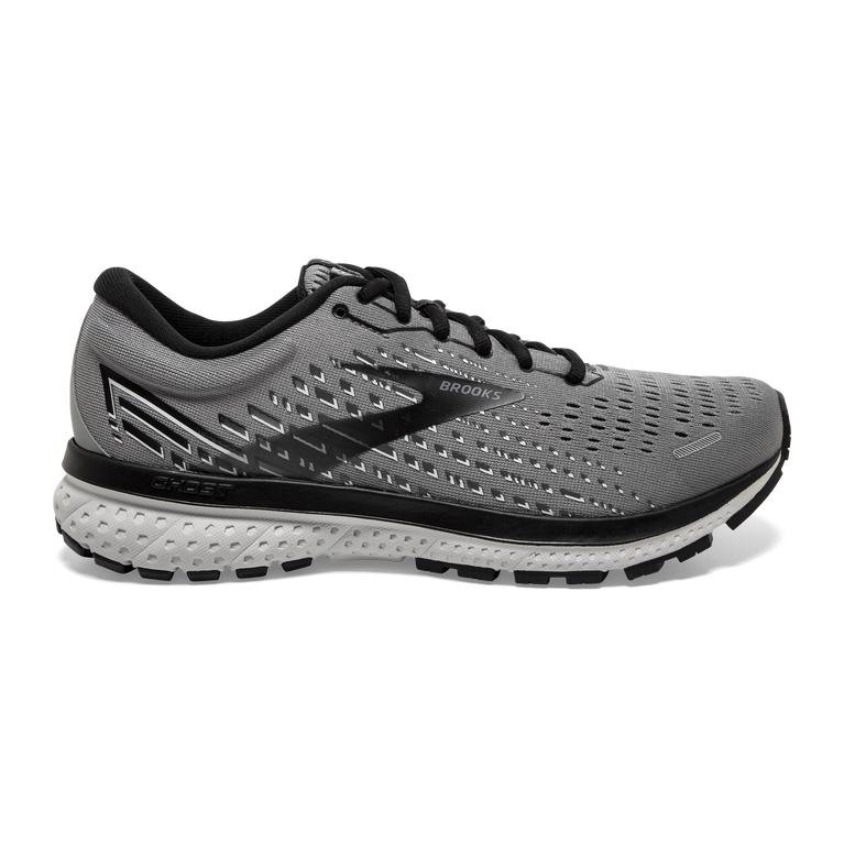 Brooks Ghost 13 Road Running Shoes - Men's - Primer Grey/Pearl/Black (41652-RJNG)